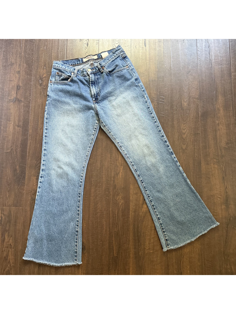 Vintage Y2K Paris Blues Low Rise Flare Jeans 26x27 Raw Hem